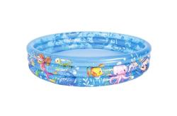 SUN CLUB Detský bazén Morský svet s tromi nafukovacími kruhmi 120 cm