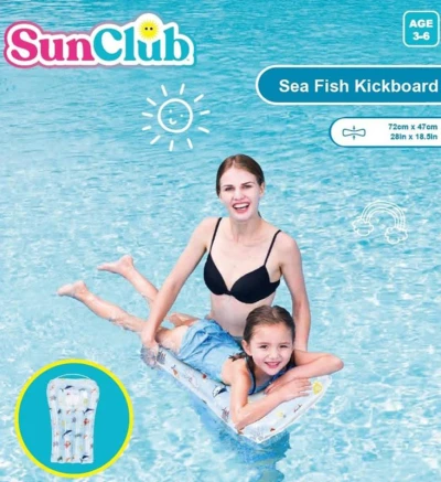 Sun Club Nafukovací lehátko ryby 72x47cm matrace s průzorem do vody