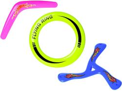 Sun Fun házecí venkovní set 2x bomerang + frisbee létající prstenec