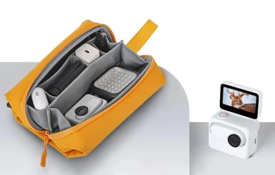 Sunnylife B018 žlutá brašna pro OSMO 360, Insta360 GO Ultra, OP 3, sportovní kameru a smartphone