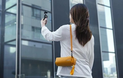 Sunnylife B018 žlutá brašna pro OSMO 360, Insta360 GO Ultra, OP 3, sportovní kameru a smartphone