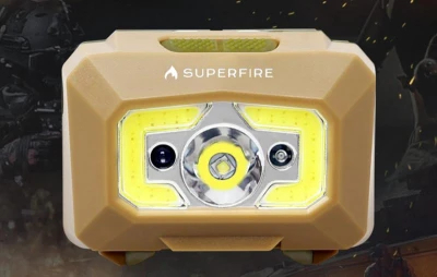 Superfire Čelovka s bezkontaktním spínačem X30, 340lm, USB