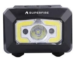 Superfire Čelovka s bezkontaktným spínačom X30, 340lm, USB