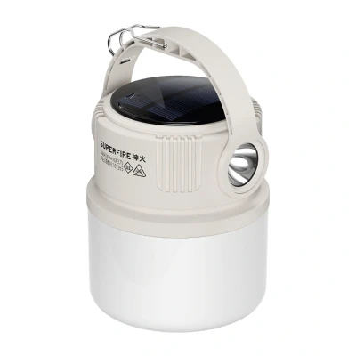 Superfire T22 béžová kempingová lampa