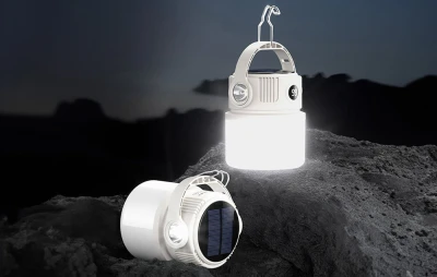 Superfire T22 béžová kempingová lampa