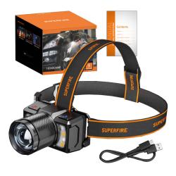 Superfire čelovka HL25, 700 lm, USB-C