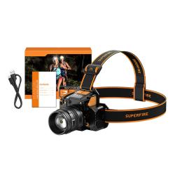 Superfire čelovka HL58, 350lm, USB