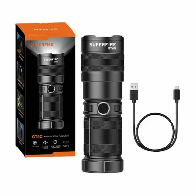 Superfire Svítilna GT60, 2600 lm, USB-C Superfire Svítilna GT60, 2600 lm, USB-C