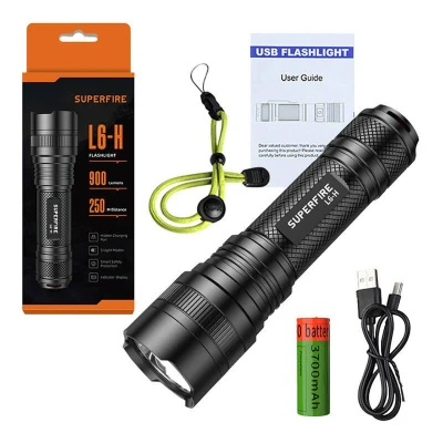 Superfire Svítilna L6-H, 750lm, USB-C