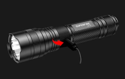 Superfire Svítilna L6-H, 750lm, USB-C