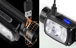 Superfire Čelovka HE11 – 640 lm, 20W, 6 režimů, 100 m