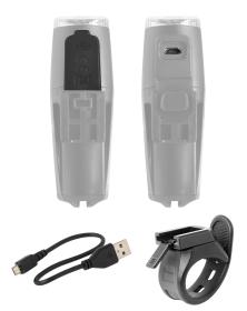 Force Svetlo predné SHARK 500LM USB, čierne