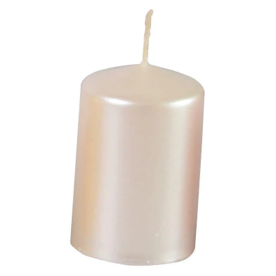 Admit Svíčka adventní 60x38/40mm BÍ PERLEŤOVÁ (4ks)
