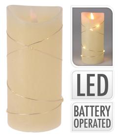 Svíčka Led pr. 7x15cm 1LED/10LED SLON.KOST