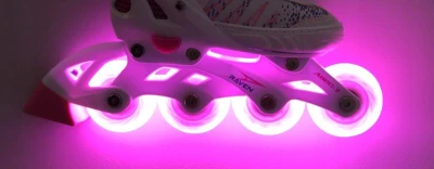 Raven Grace růžové dětské kolečkové brusle s Led kolečky