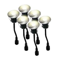 Svítidlo Led zápustné pr.4,5cm, 0,2W, IP67 (6ks) do dřeva