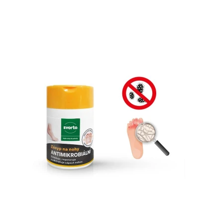 Svorto Zásyp na nohy ANTIMIKROBIÁLNÍ 50 g Svorto Zásyp na nohy ANTIMIKROBIÁLNÍ 50 g