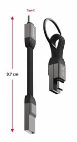 SWISSTEN MAGNETICKÝ KEYCHAIN KABEL USB-A / USB-C 9,7 CM SWISSTEN MAGNETICKÝ KEYCHAIN KABEL USB-A / USB-C 9,7 CM