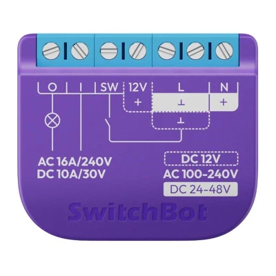 SwitchBot Reléový spínač 1 inteligentní spínač s beznapěťovým kontaktem