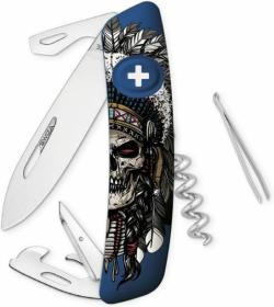 Swiza kapesní nůž D03 Indian Skull Head blue Swiza kapesní nůž D03 Indian Skull Head blue