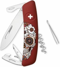 Swiza vreckový nôž D03 Mexican Skull red