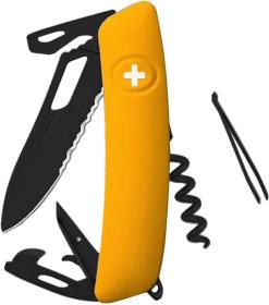 SWIZA Kapesní nůž SH03TR Allblack Single Hand Signature Wavy Edge