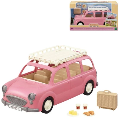 Sylvanian Families Auto Van růžové s nosičem herní set s doplňky plast Sylvanian Families Auto Van růžové s nosičem herní set s doplňky plast