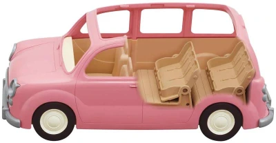 Sylvanian Families Auto Van růžové s nosičem herní set s doplňky plast