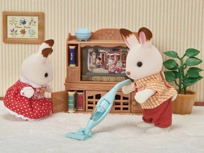 Sylvanian Families automatická práčka + vysávač s doplnkami k hracím sadám