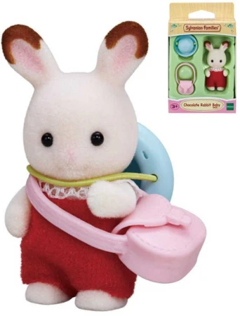 Sylvanian Families Chocolate baby králíček Creme set s doplňky v krabici