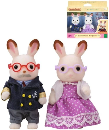 Sylvanian Families Chocolate králíci babička a dědeček set 2 figurky v krabici Sylvanian Families Chocolate králíci babička a dědeček set 2 figurky v krabici