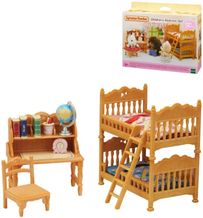 Sylvanian Families dětský pokoj s palandou herní set nábytek s doplňky