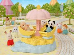 Sylvanian Families herní set panda Pookie + hvězdný kolotoč v krabici