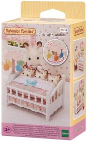 Sylvanian Families postýlka s kolotočem pro trojčata nábytek doplněk k herním sadám