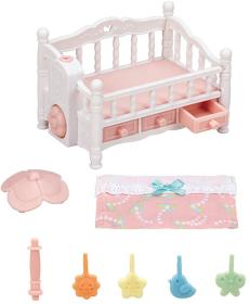 Sylvanian Families postýlka s kolotočem pro trojčata nábytek doplněk k herním sadám