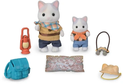 Sylvanian Families Prieskumný set 2 figúrky Latte mačky brat a bábätko s doplnkami