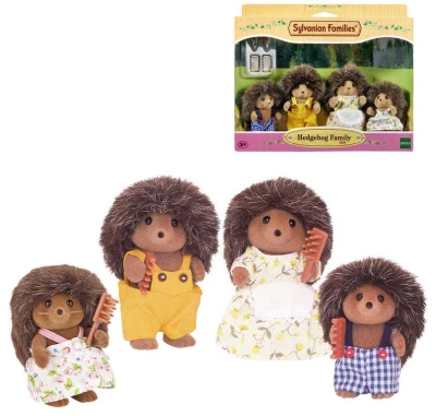 Sylvanian Families Rodina ježků set 4ks s doplňky na česání v krabici Sylvanian Families Rodina ježků set 4ks s doplňky na česání v krabici