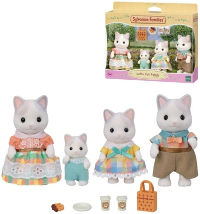 Sylvanian Families rodina Latte kočky set 4 figurky kočičí rodinka Sylvanian Families rodina Latte kočky set 4 figurky kočičí rodinka