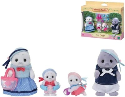 Sylvanian Families Rodina tuleňů set 4 figurky s doplňky k herním setům Sylvanian Families Rodina tuleňů set 4 figurky s doplňky k herním setům