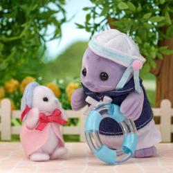 Sylvanian Families Rodina tuleňů set 4 figurky s doplňky k herním setům