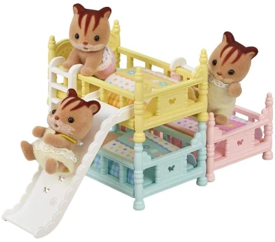 Sylvanian Families třípatrová postel se skluzavkou nábytek doplněk k herním sadám