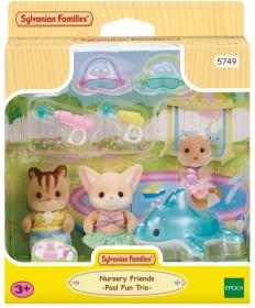 Sylvanian Families zábava u bazénu baby trio set 3 figurky s doplňky