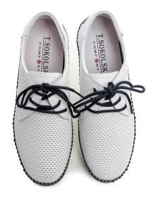 T. Sokolski T.Sokolski W26-01 bílo modré dámské polobotky