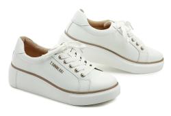 T. Sokolski T.Sokolski W26-235 bílé dámské polobotky na klínku