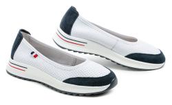 T. Sokolski T.Sokolski W26-608 bílo modré dámské mokasíny