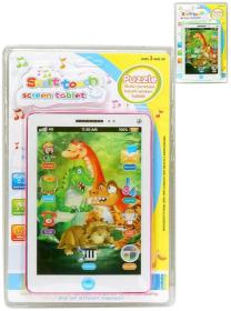 Tablet dětský dotykový 13x20cm na baterie 2 barvy Zvuk Tablet dětský dotykový 13x20cm na baterie 2 barvy Zvuk