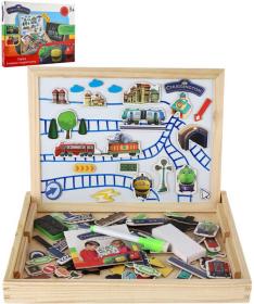 Tabule magnetická Chuggington set s magnety a křídami 2v1 Tabule magnetická Chuggington set s magnety a křídami 2v1