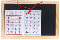 Tabule magnetická oboustranná na křídy / fixy set s písmenky a puzzle