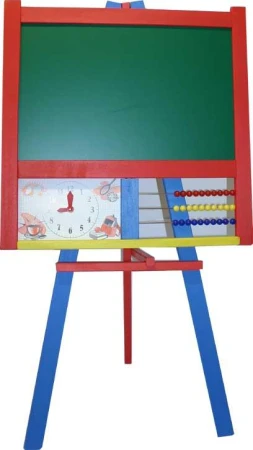 Tabule barevná magnetická školní trojnožka s počítadlem a hodinami Tabule barevná magnetická školní trojnožka s počítadlem a hodinami