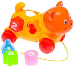 Tahací kočka baby vkládací na provázku set s 5 dílky s čísly Tahací kočka baby vkládací na provázku set s 5 dílky s čísly